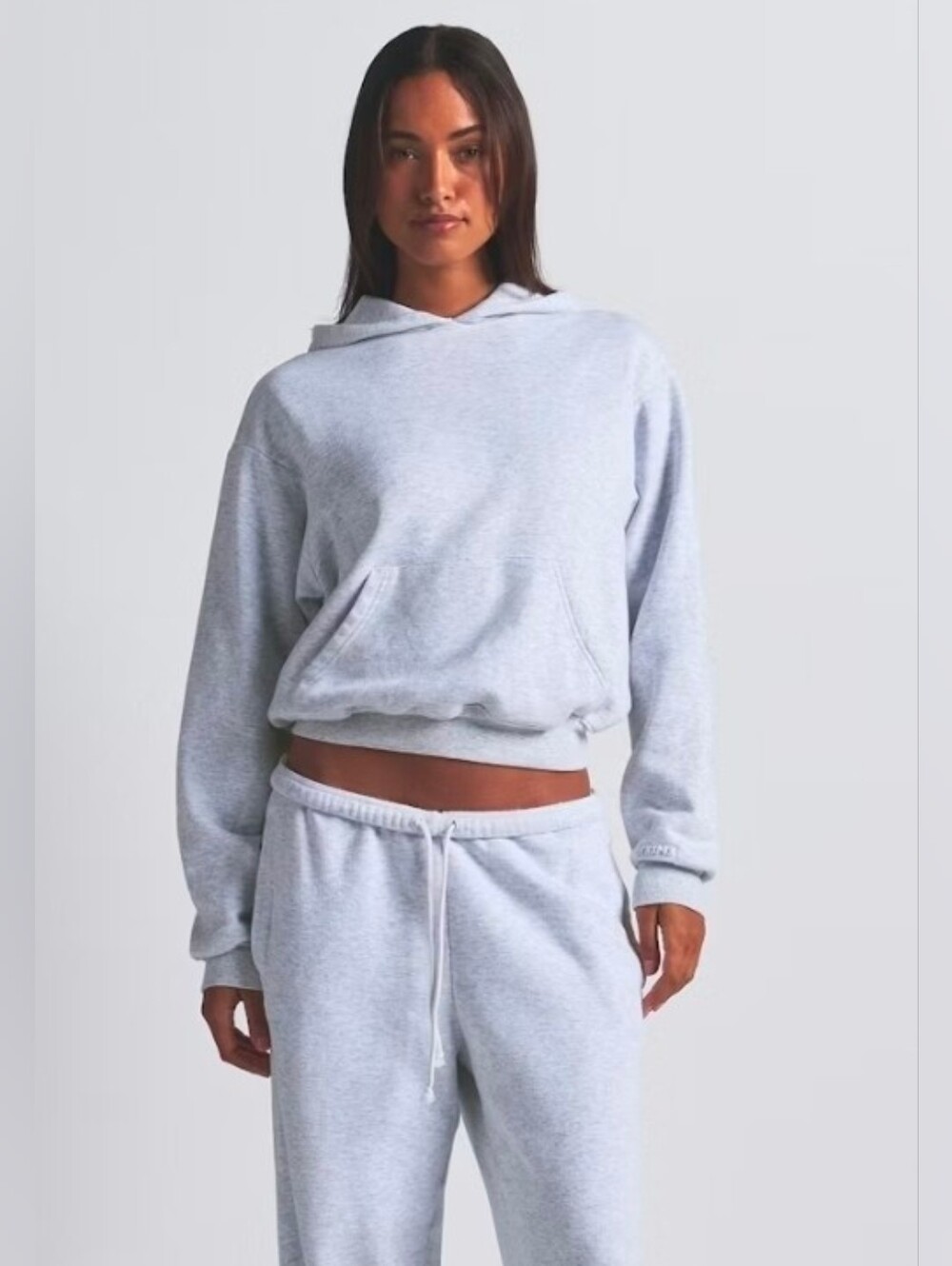 Skims Cotton Fleece Classic Hoodie Heather Grey Size XS